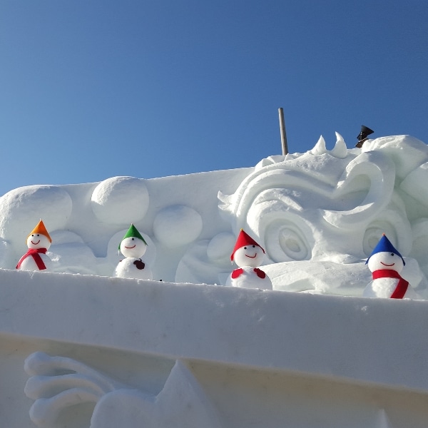 Snow Sculptures At A Snow Festival in Korea