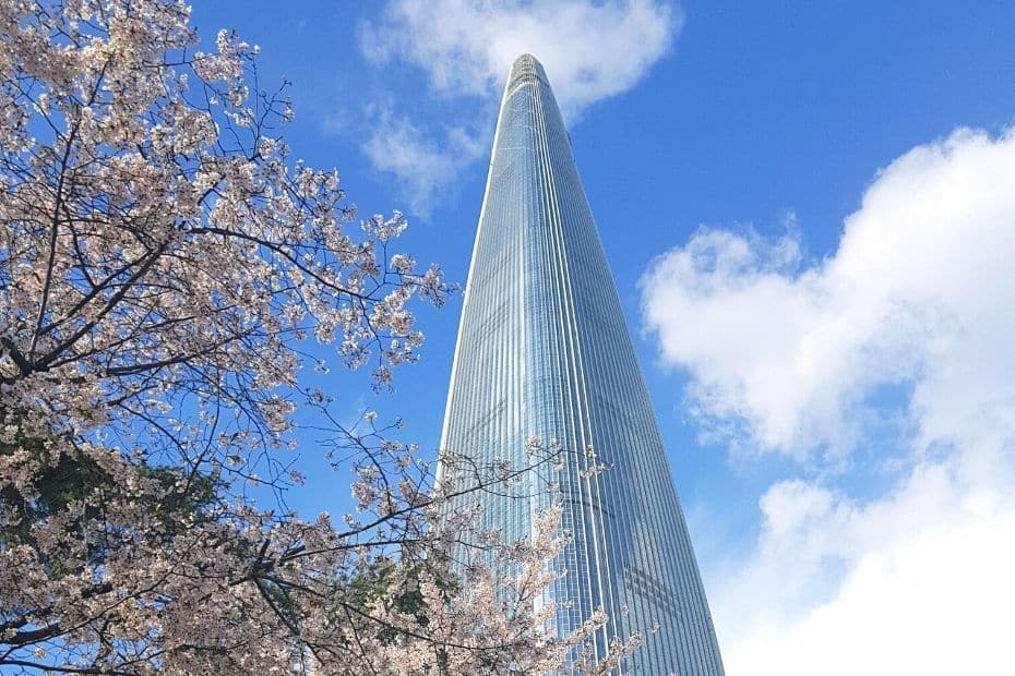 Lotte World Tower in Jamsil, Seoul. One of the world's largest buildings